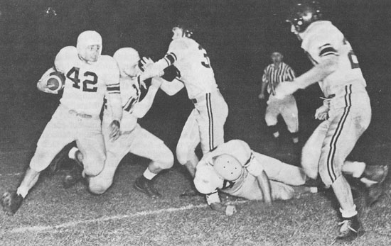 Action in first Doak Campbell Stadium game